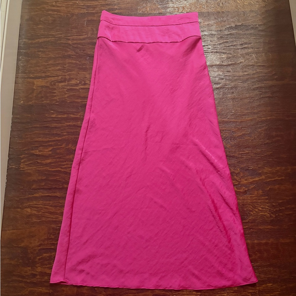Free People Bright Pink A-Line Skirt